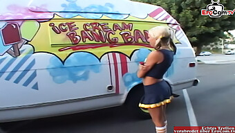 Young Blonde Cheerleader Gets Picked Up For A Ride And More