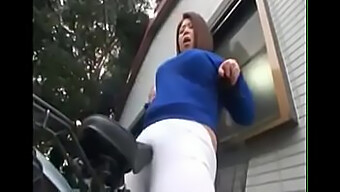 Amateur Asian Rides Bike For Pleasure