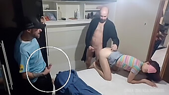 Wife Blindfolded For A Kinky Prank During Sex With Friend