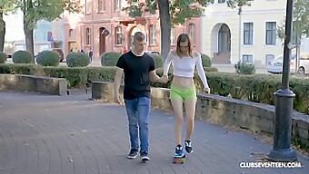 A Horny Teen Gets Turned On By A Skater Boy With A Hard Cock