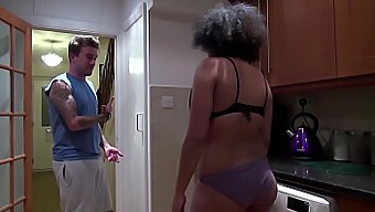 A British Man Fucks A Curly-Haired Ebony Woman With Natural Tits And A Round Ass