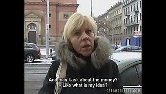 A Mature Czech Woman Performs Oral Sex On A Aroused Penis In A Street Setting