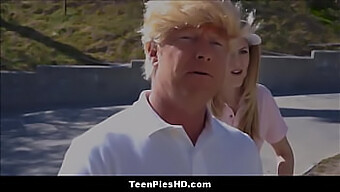 Vídeo De Paródia Da Gozada Enorme Do Presidente Trump Em Filme Adolescente De 18+