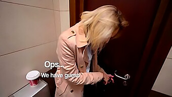 Wendi Gives A Public Blowjob In A Restroom And Swallows Cum