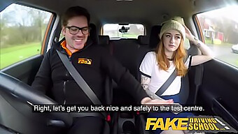 Sexy Redhead With Slender Figure Gives Better Oral Than Driving Lessons