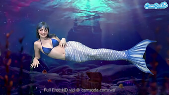 Amerika Rose'S Sensual Solo Session In Mermaid Costume