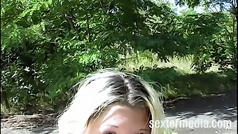 Young Blonde Gives A Passionate Outdoor Blowjob