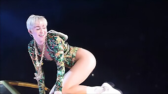 Die Leistung Der Amerikanischen Berühmtheit Miley Cyrus Führt Zu Einem Unvermeidlichen Orgasmus