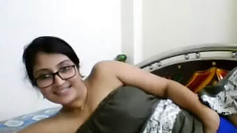 Julie, The 18-Year-Old Indian Girl, Fondling Her Breasts On Webcam