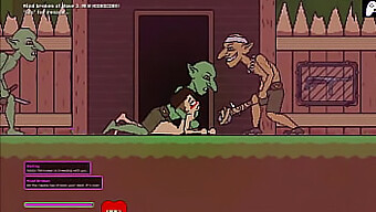 Japanese Female Struggles To Escape From Horny Goblins In Hentai Game