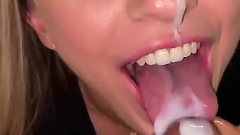 Young Girl Gives A Messy Blowjob