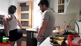 A Couple'S Kitchen Sex Session With Facial Finish