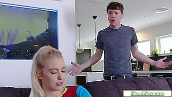 Step-Sister Gets Her Ass Toyed By Step-Brother