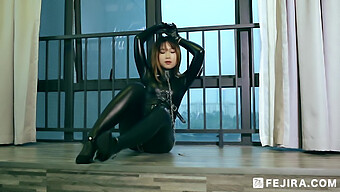 Indulge In The Fetishized Experience Of Bound And Gagged Asian Teen In Latex