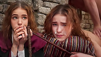 Amateur Hermione Struggles With Spellcasting And Gets Roughed Up