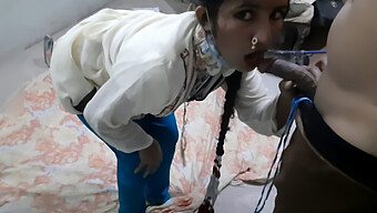 Deep Throat: Indian Maid Gives Deepthroat Blowjob To Her Employer