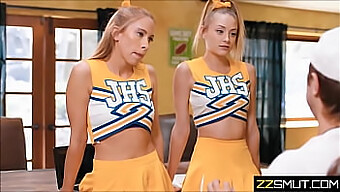 Seductive Cheerleaders And Their Authoritative Coach In Steamy College Dorm Encounter