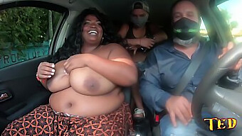 Busty Fernanda Freire Enjoys A Wild Ride In Ted'S Car With Joao O Safado And Higor Negrao