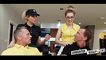 Young Stepdaughter Exchanges With Inked Sugar Daddies In Explicit Video