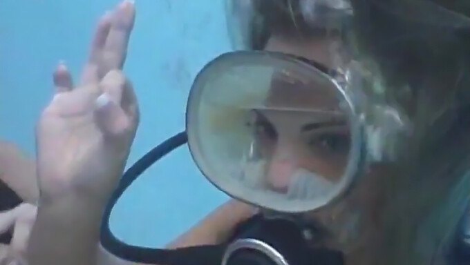 Girl With Scuba Gear Receives Facial Ejaculation